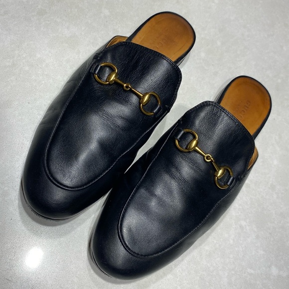 GUCCI PRINCETOWN LEATHER SLIPPER black Size 7 style 423513⭐️⭐️⭐️⭐️⭐️ - Picture 6 of 15